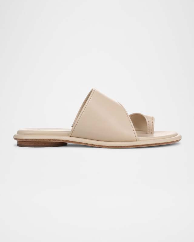 Lukas Leather Toe-Ring Slide Sandals